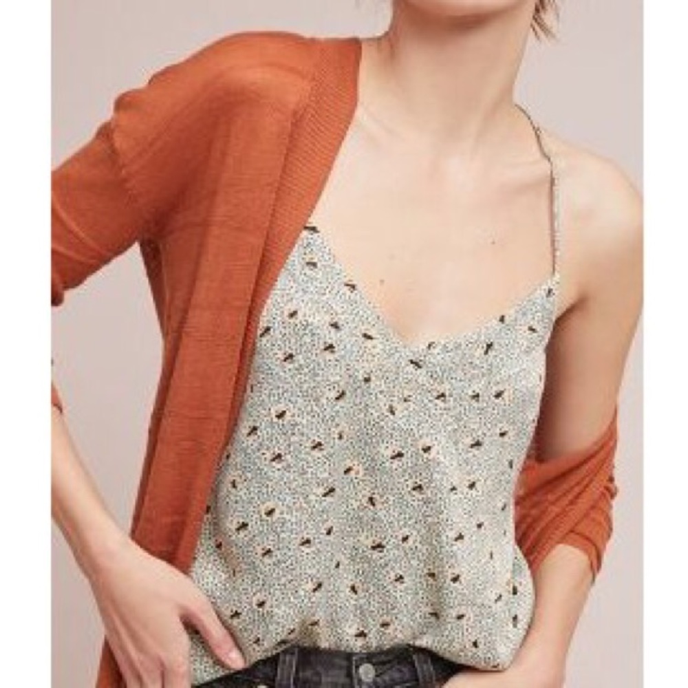 Anthropologie Silk V-Neck Cami